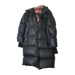 Pendelton Down Filled Black Long Puffer Waterproof Jacket Womens Size Medium